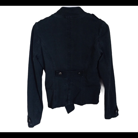 ANTHROPOLOGIE MARRAKECH Knit Cadet Button Front Jacket With Pockets Grey Small - Picture 8 of 10